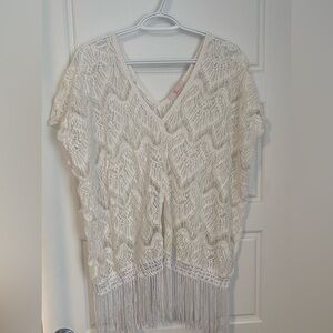 Victoria's Secret XS/S White Lace Crochet Swimsuit Coverup Beachwear Resortwear